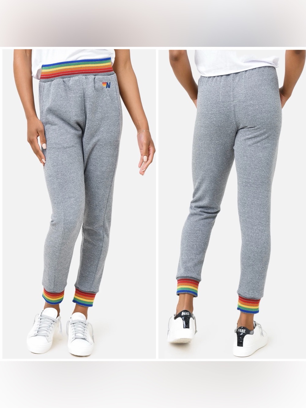 Aviator Nation Women's Rainbow Rib Sweatpant